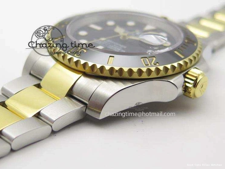 AAA Replica Watches SS Best LN Edition 116613 ETA Submariner Black 3986 YG Bracelet Bp-Maker RelaxedFit On Dial 0117